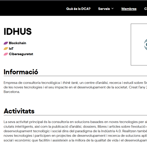 El IDHUS se une a la Digital Catalonia Alliance como parte del grupo de trabajo Blockchain