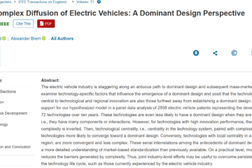 The Complex Diffusion of Electric Vehicles: A Dominant Design Perspective