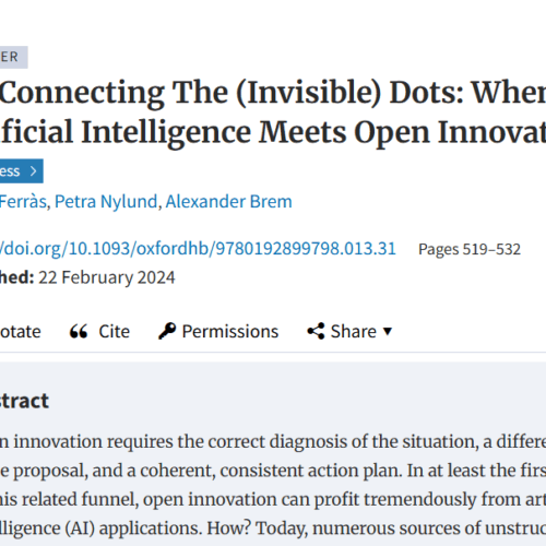 Connecting The (Invisible) Dots: When Artificial Intelligence Meets Open Innovation