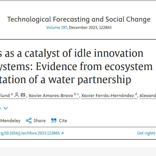 Crisis as a catalyst of idle innovation ecosystems: Evidence from ecosystem exaptation of a water partnership