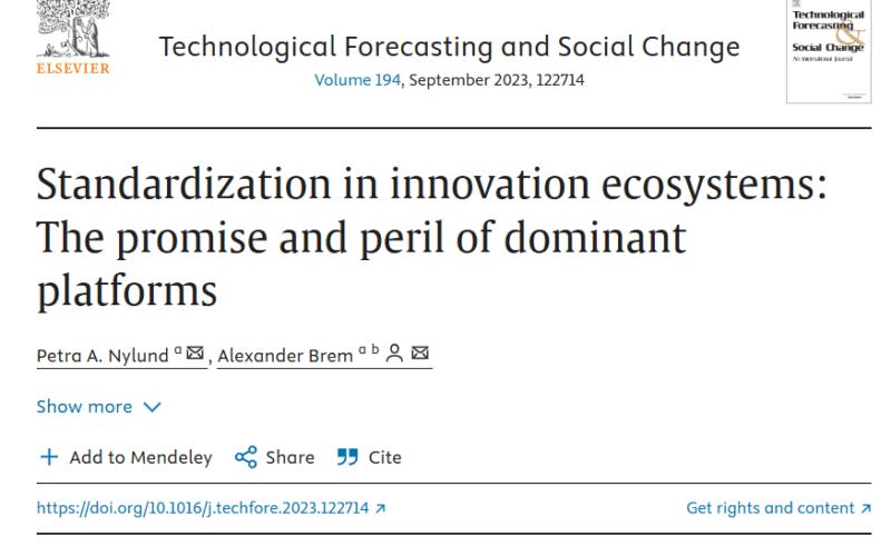 Standardization in innovation ecosystems: The promise and peril of dominant platforms